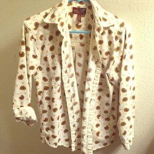 Vintage Paisley Corduroy Flannel